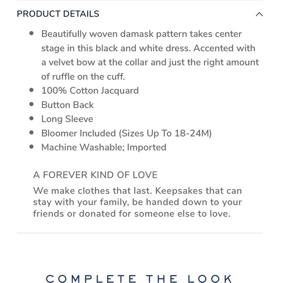 Janie and Jack damask pattern dress size 5 - Picture 6 of 6